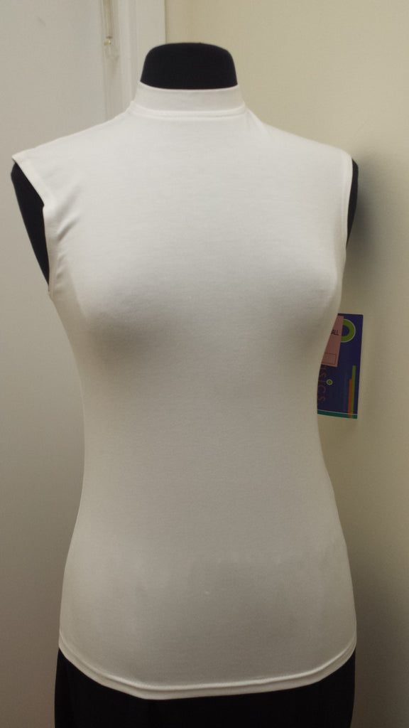 OK Basic, Ladies Easywear Sleeveless Shell With Up Collar